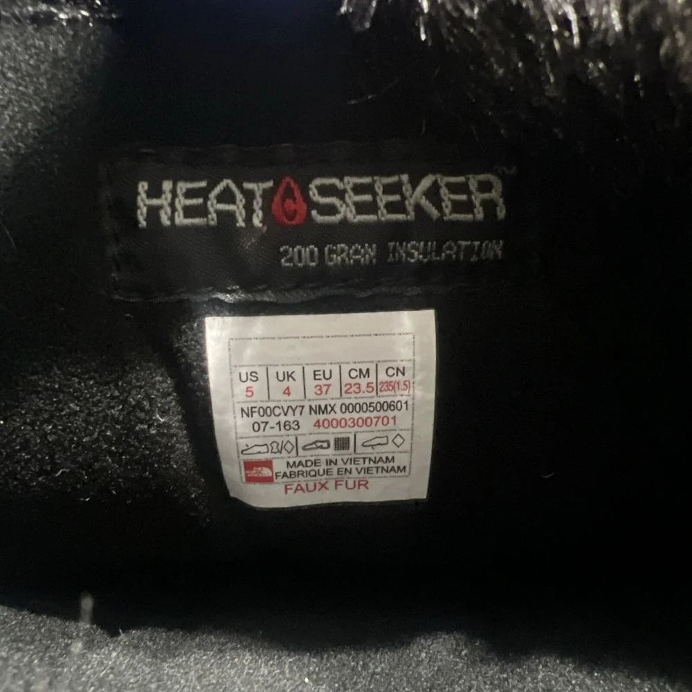 The North Face Boots Shellista Il Heatseekers Waterproof Black Suede Kids US 5